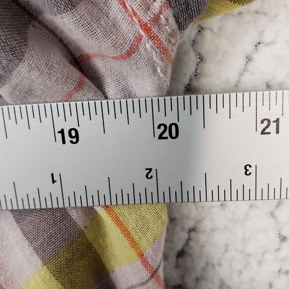 Free People Top Seeking Starlight Plaid Button Down Shirt Pink XS Boho Grunge - Picture 5 of 9